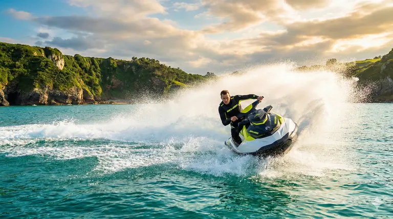 Motos de agua en la bahía de Santander